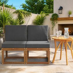 Practical Middle Sofa Module for Outdoor Use