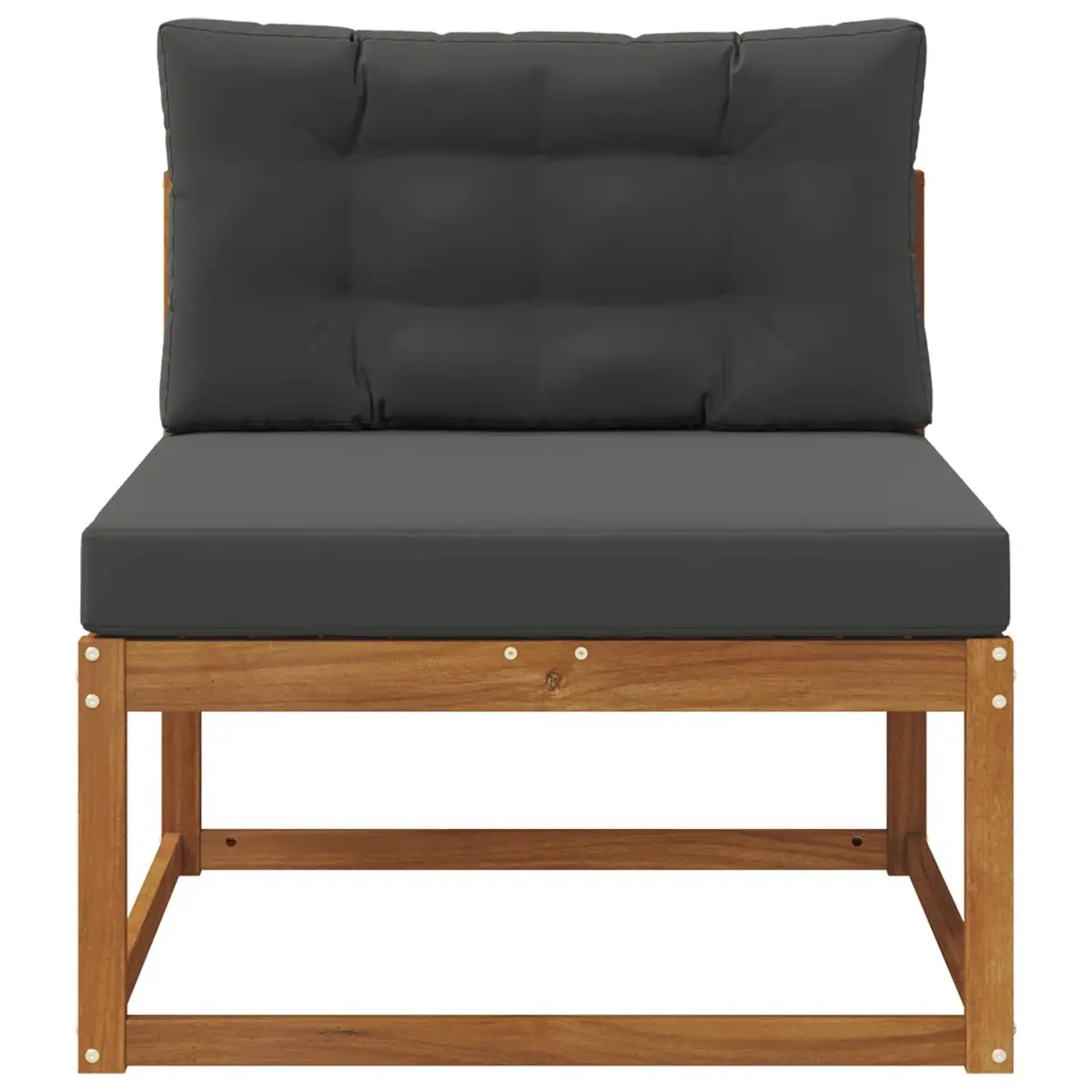 Outdoor Middle Sofa Sectional Unit Garden Patio Furniture Solid Wood Modular