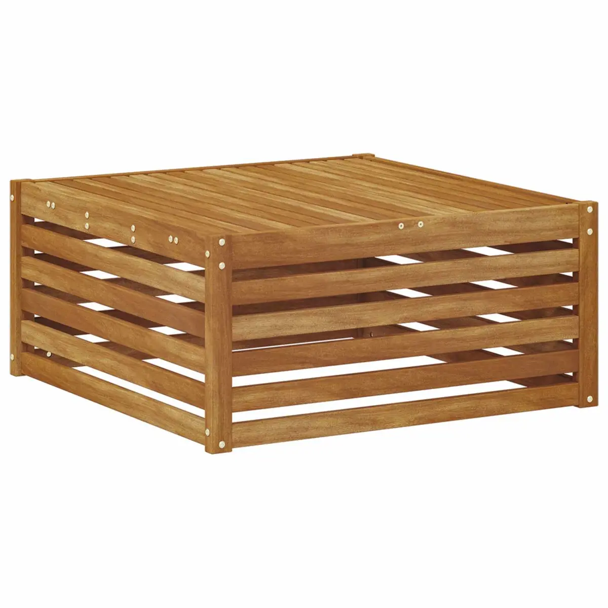 Outdoor Table Solid Acacia Wood Garden Patio Furniture Brown 79x79x37cm