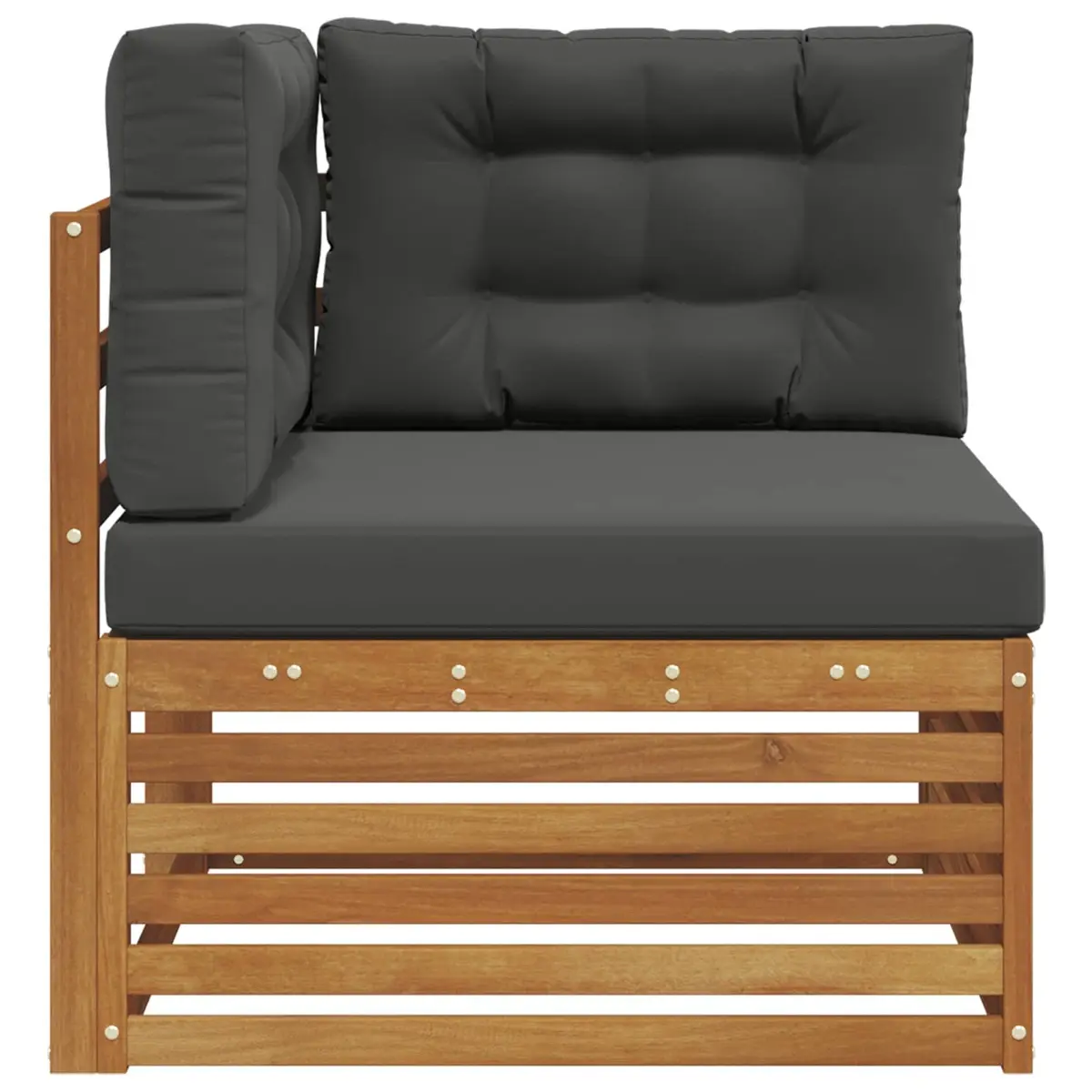 Outdoor Corner Sofa Sectional Garden Patio Furniture Solid Wood Lounge Seating