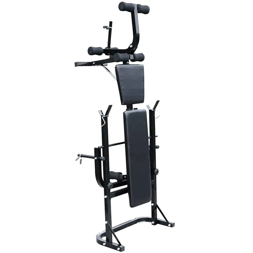 Weight Bench Adjustable Steel Black Home Gym Fitness Equipment