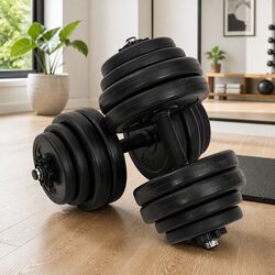 Real-World Use of Red Dumbbells 2x15kg Set