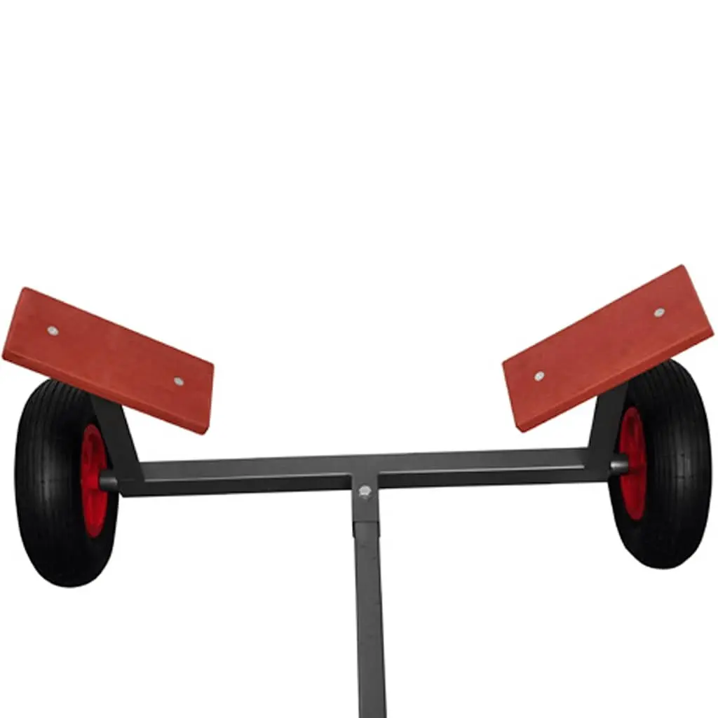 Boat Trailer Adjustable Frame Pneumatic Tyres 160 kg Capacity Black