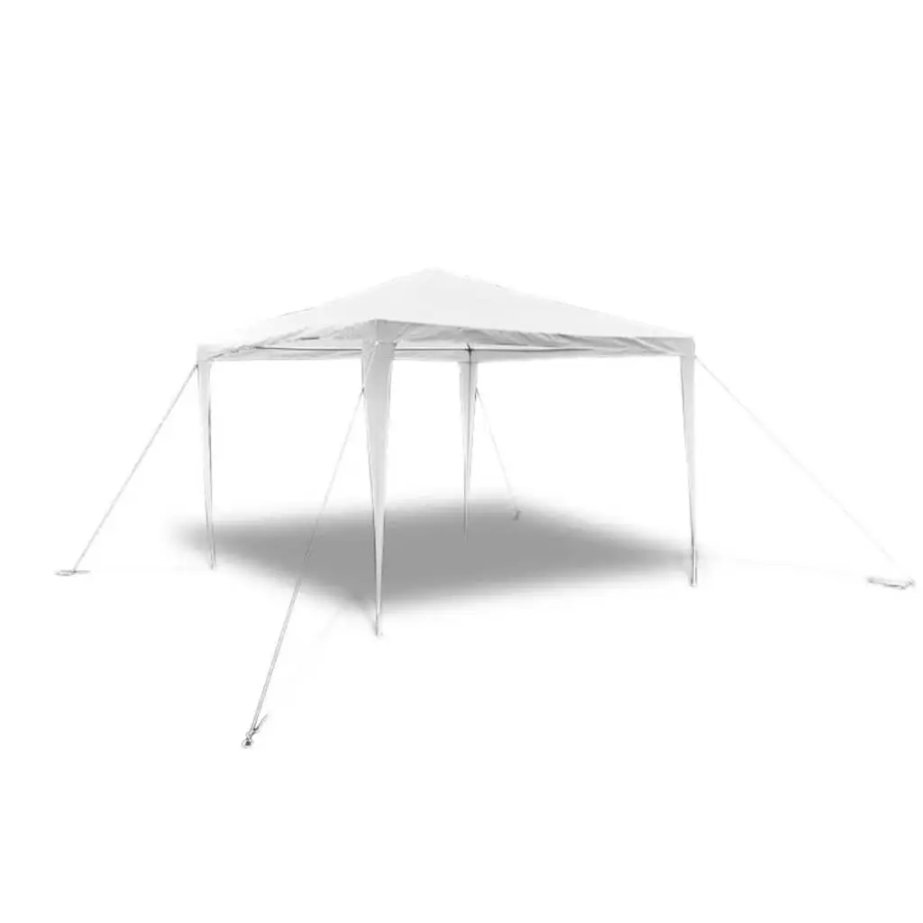 Garden Gazebo Pavilion Steel Frame 3x3m White Pyramid Roof