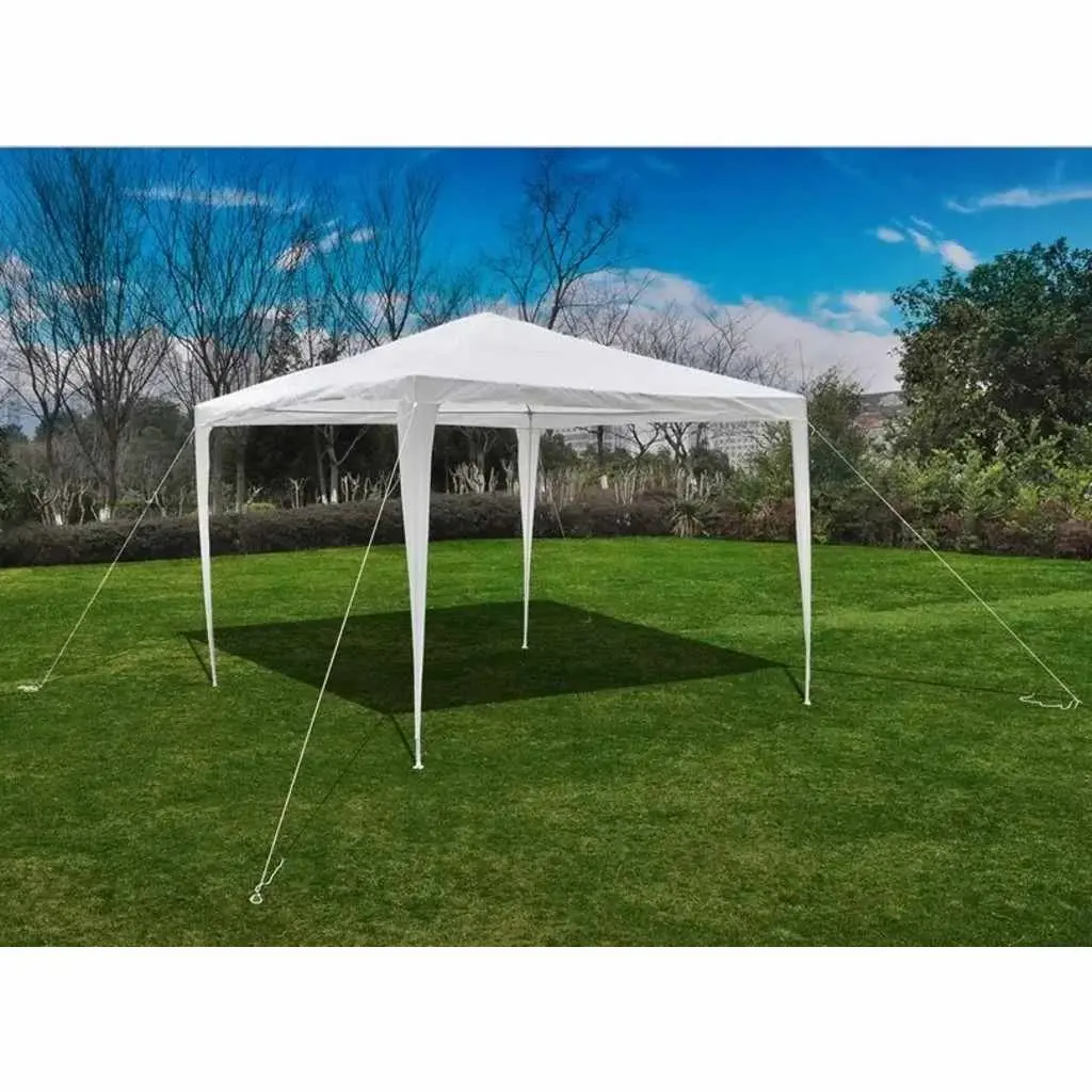 Garden Gazebo Pavilion Steel Frame 3x3m White Pyramid Roof