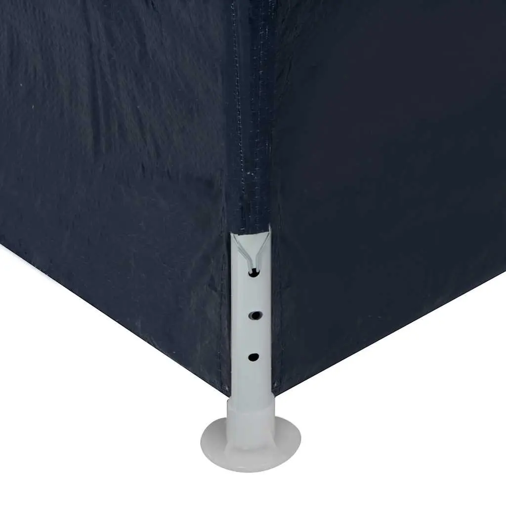 Outdoor Canopy Gazebo Blue 3x4m Party Tent with Side Panels and Zip Door Water Resistant Polyethylene Steel Frame