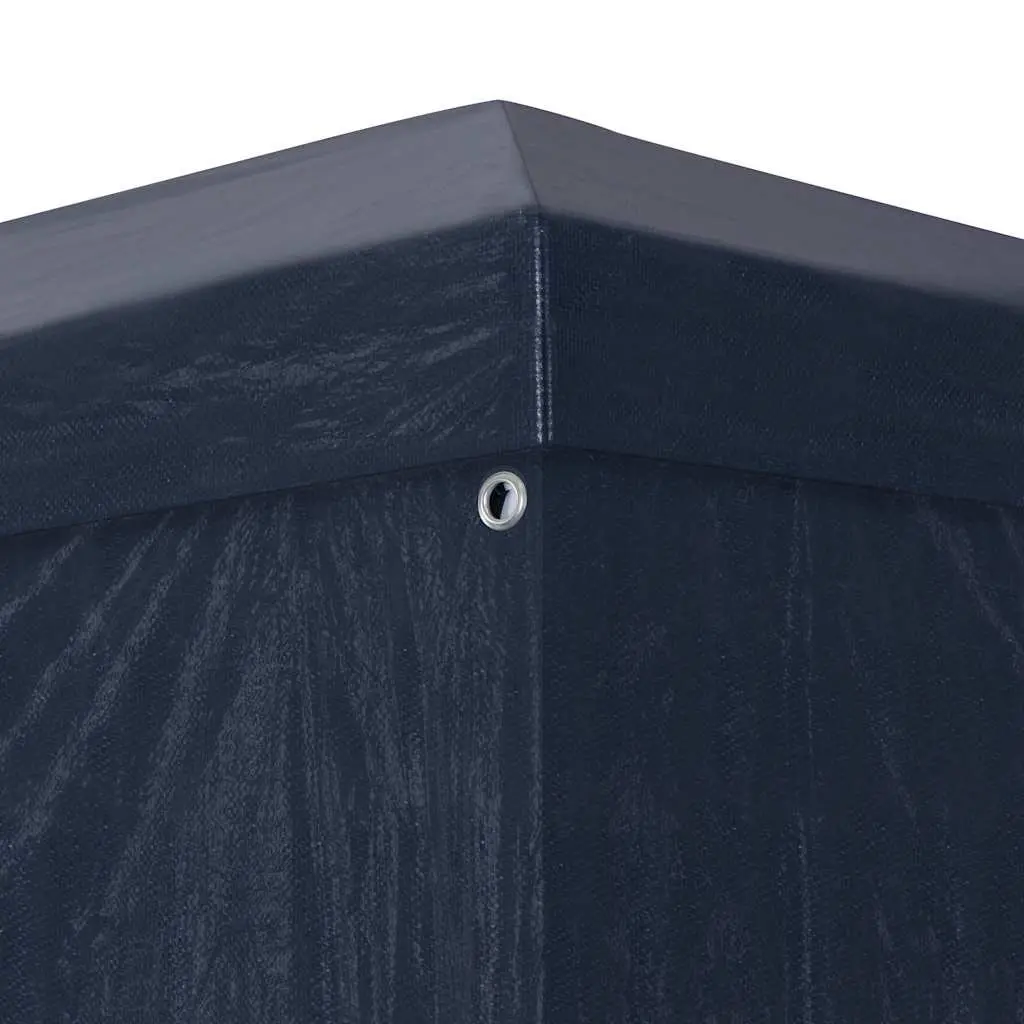 Outdoor Canopy Gazebo Blue 3x4m Party Tent with Side Panels and Zip Door Water Resistant Polyethylene Steel Frame