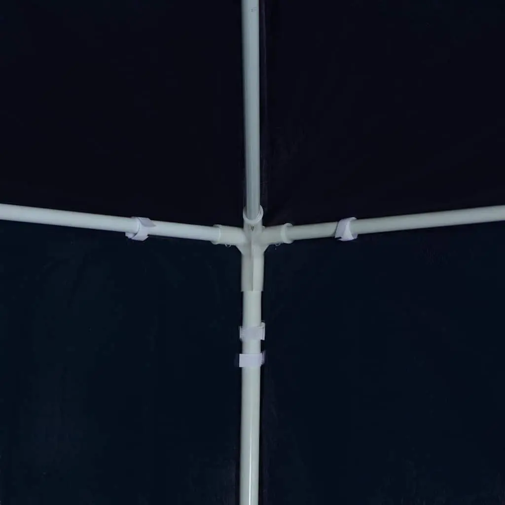 Outdoor Canopy Gazebo Blue 3x4m Party Tent with Side Panels and Zip Door Water Resistant Polyethylene Steel Frame