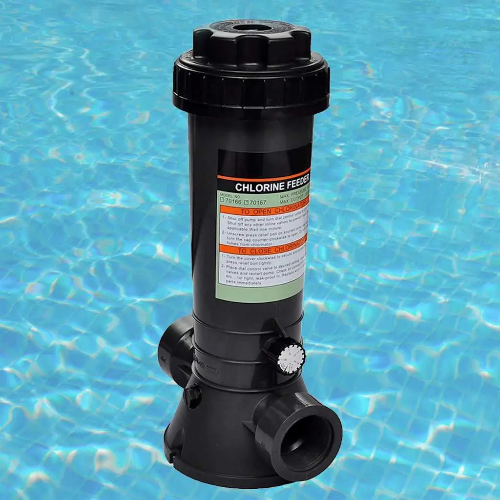 Automatic Chlorine Feeder Pressure Driven for Swimming Pool Filter System Adjustable Control Dial