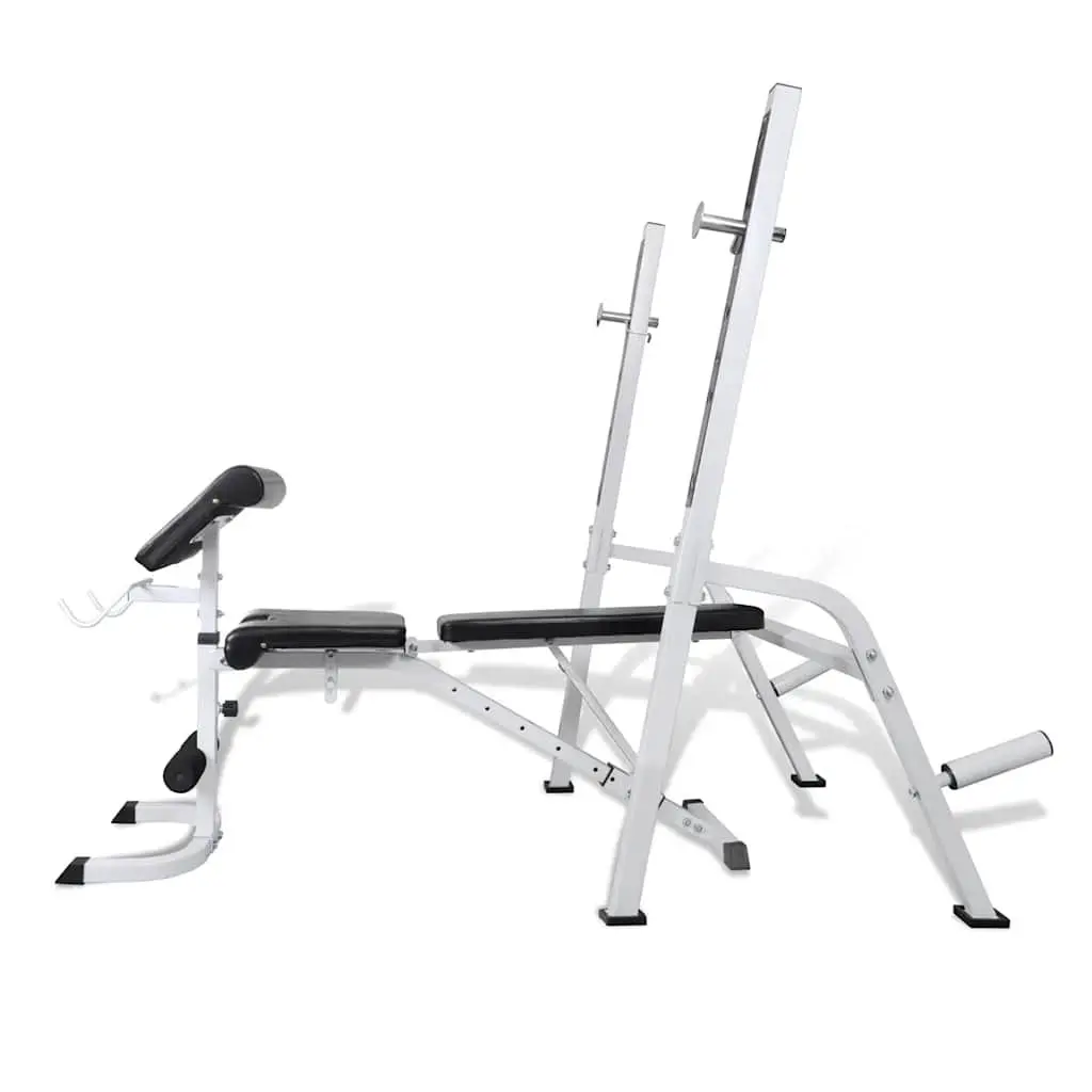 Adjustable Workout Bench Steel White