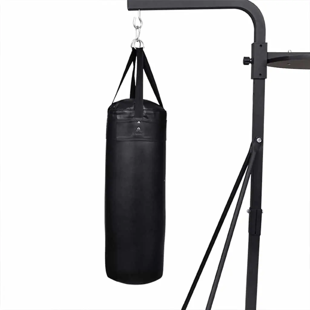 2 Way Boxing Stand Metal and Wood Construction Black