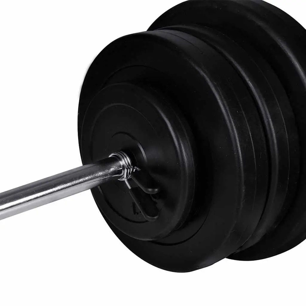 Barbell Dumbbell Set 60.5kg Chrome Plated Steel Weight Lifting Home Gym Exercise