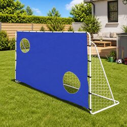 Football Goal Net with Aiming Wall for Recreational Use