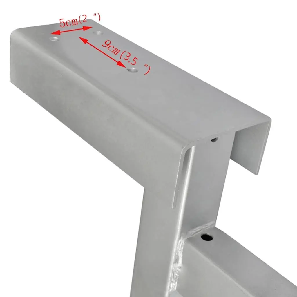 Boat Winch Stand Zinc-Coated Steel Adjustable Height Blue Front Brace