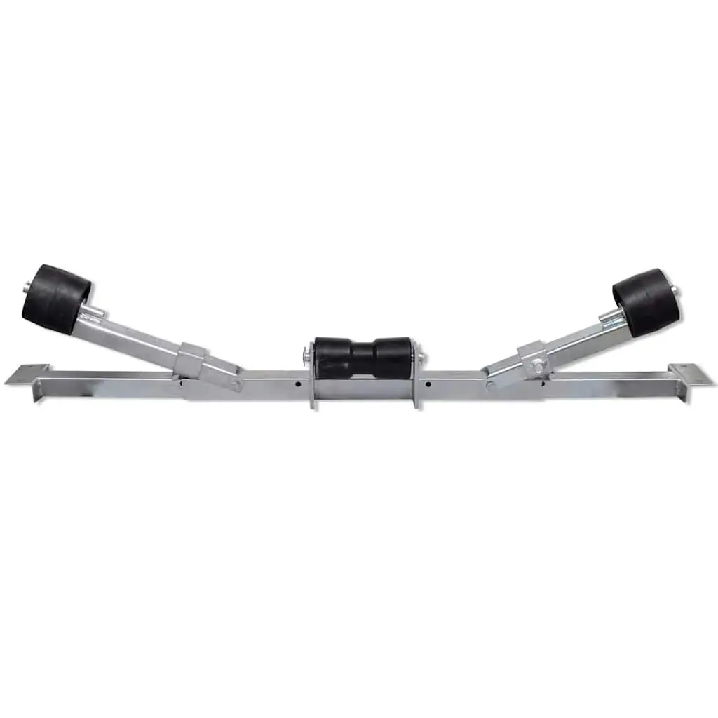 Boat Trailer Support Bracket Zinc-coated Steel Adjustable Silver
