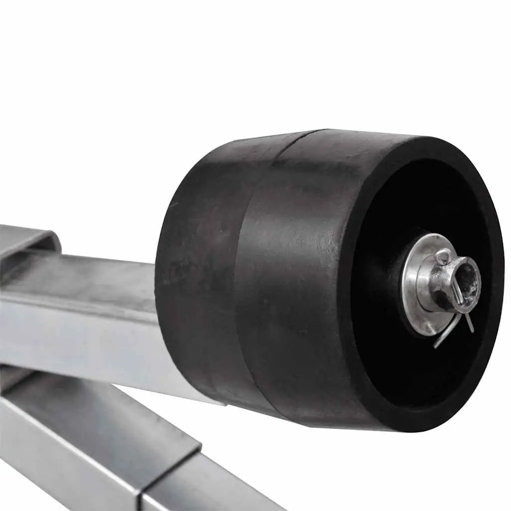 Boat Trailer Support Bracket Zinc-coated Steel Adjustable Silver