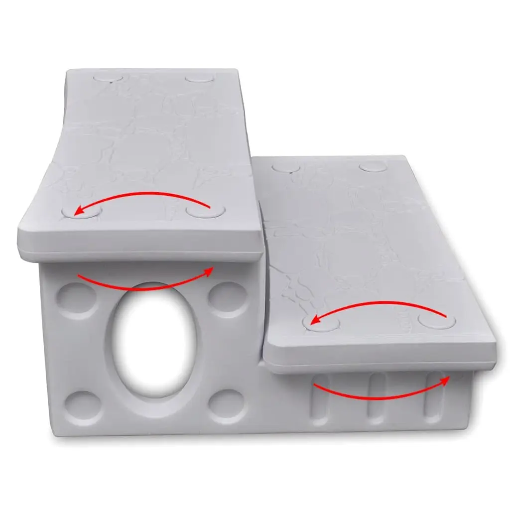 Spa Steps Plastic Non-Skid White 2 Reversible Treads