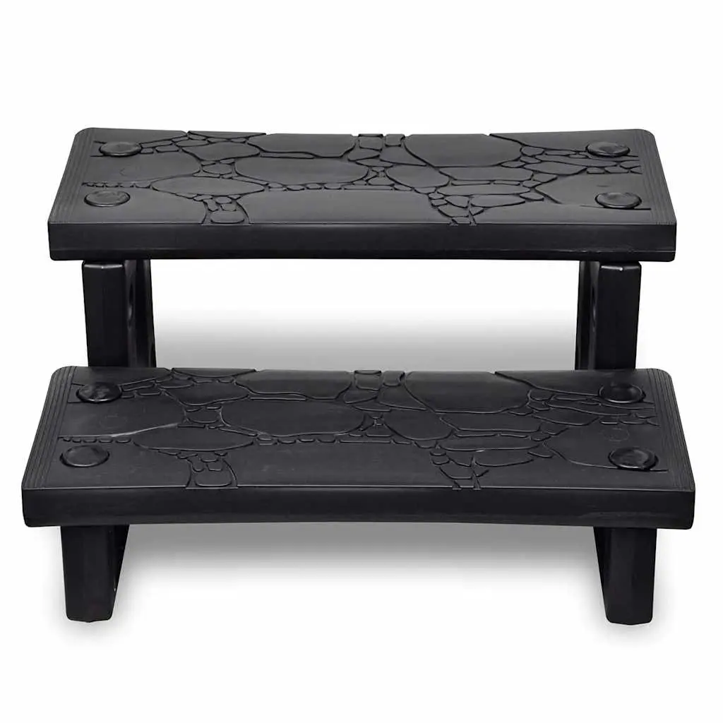 Spa Steps Plastic Non-Skid Lightweight Black