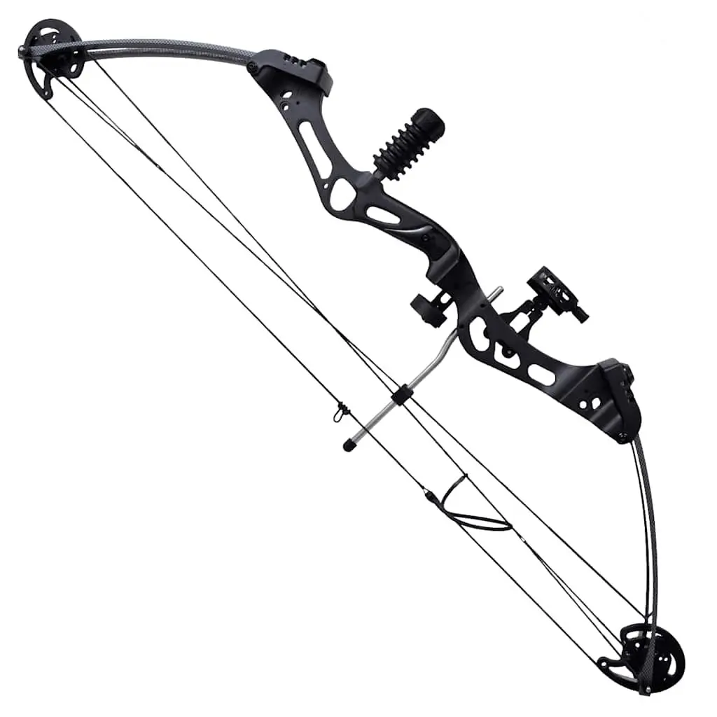 Compound Bow Lightweight Black 35 Inch Adjustable Draw Weight 40 to 50 lbs for Adult Archery Hunting