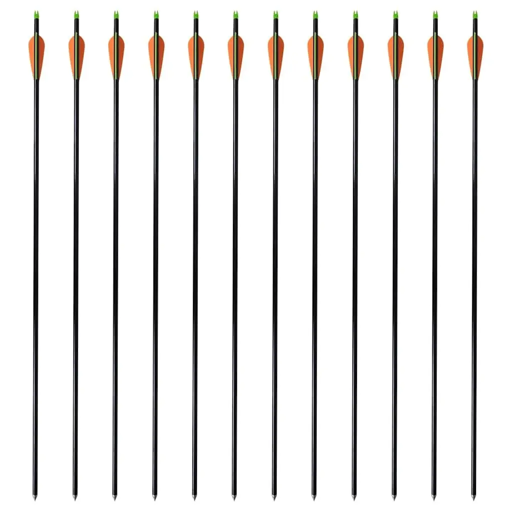 30inchfiberglassarrowsmulticolourdesignedforcompoundbowhunting12piece