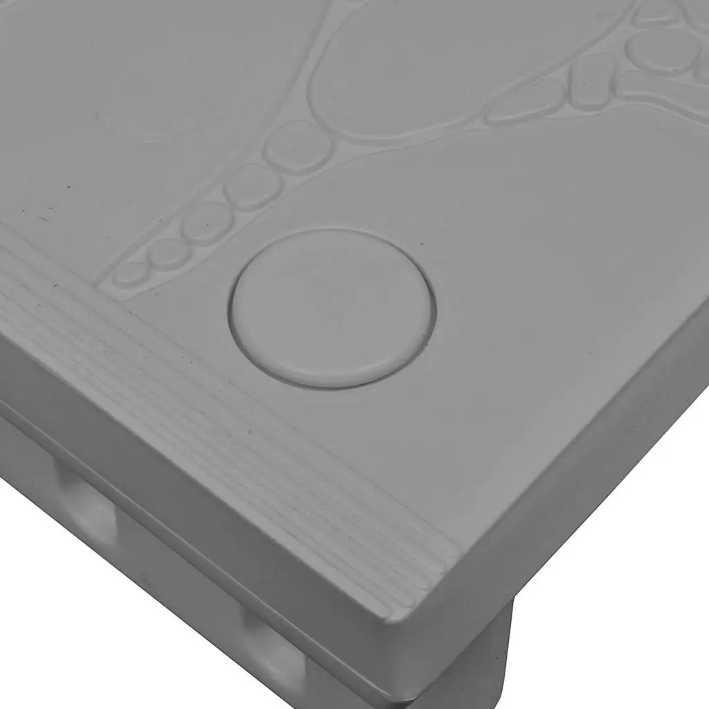 Spa Steps Non-Skid Surface Lightweight Plastic Grey