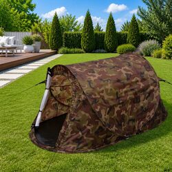 2-Person Pop-Up Camping Tent Silver Lightweight Portable Festival Outdoor Quick