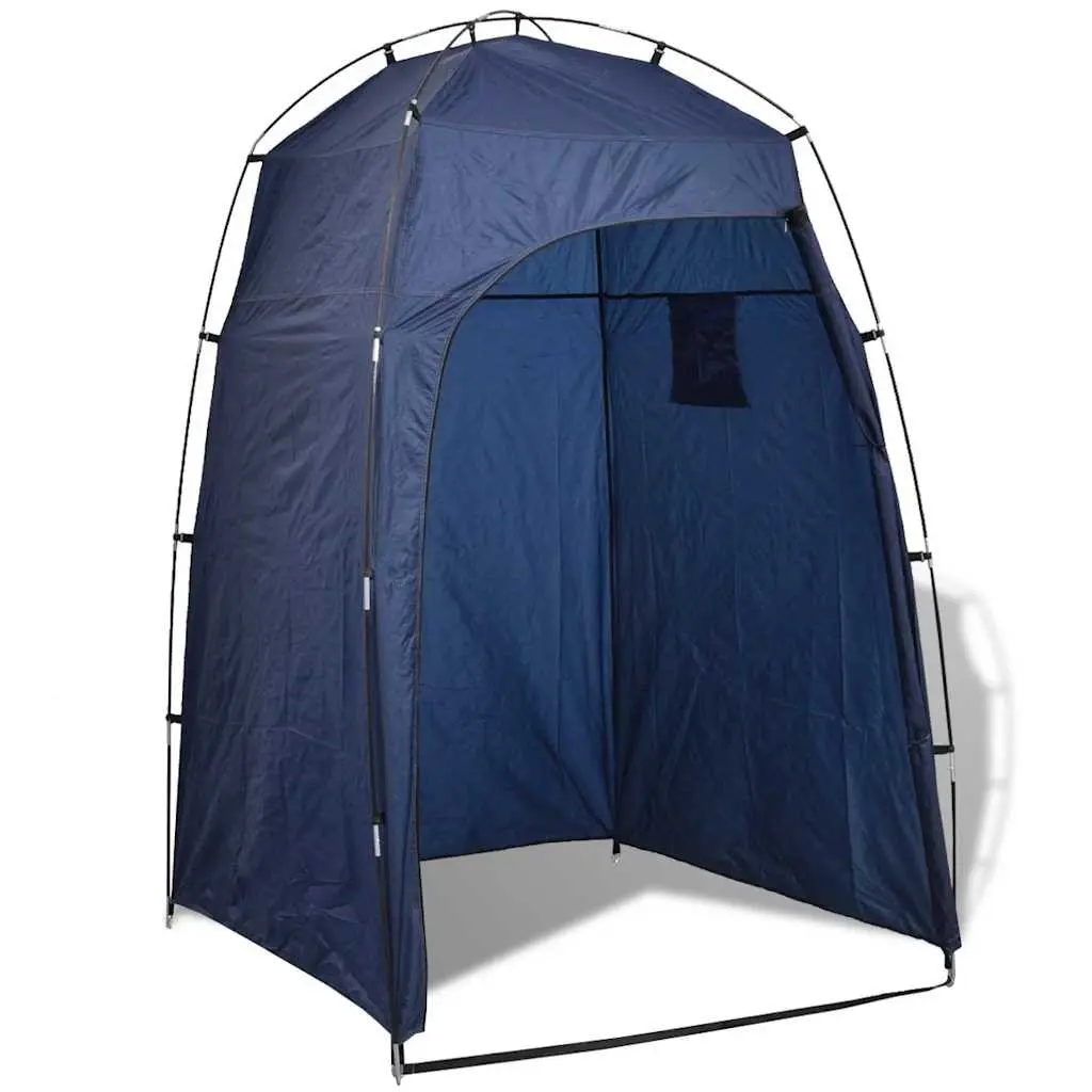 Portable Shower Tent Fibreglass Pole Blue