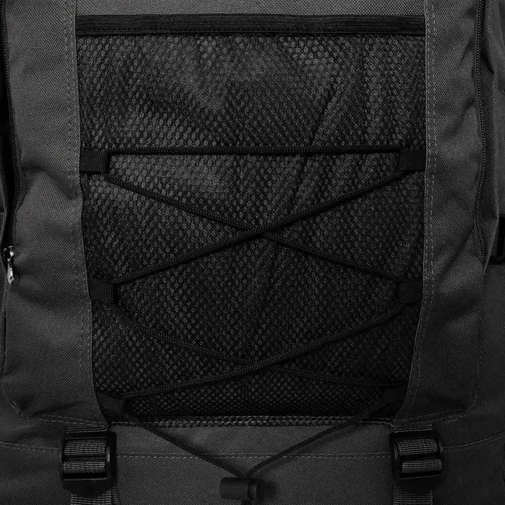 Army-Style Backpack 100L 78cm Black Durable Outdoor Hiking Camping Rucksack