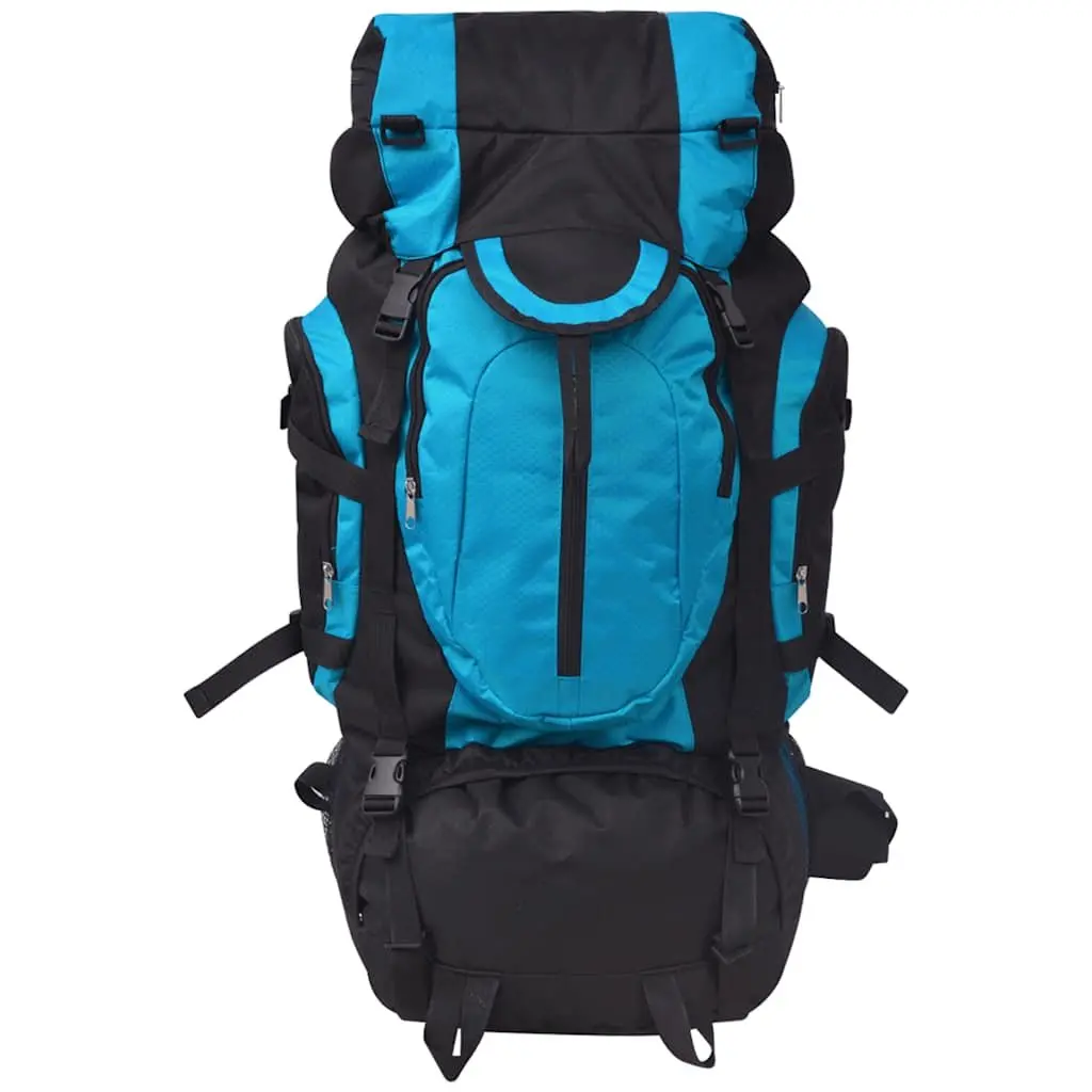 Hiking Backpack 75L Coated 600D Polyester Large Capacity Blue