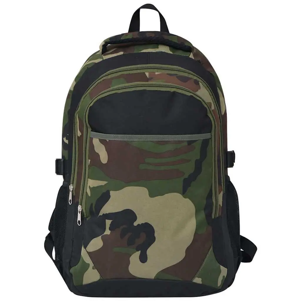School Backpack Coated 600D Polyester 40L Multicolour Large Capacity Daypack with Compartments