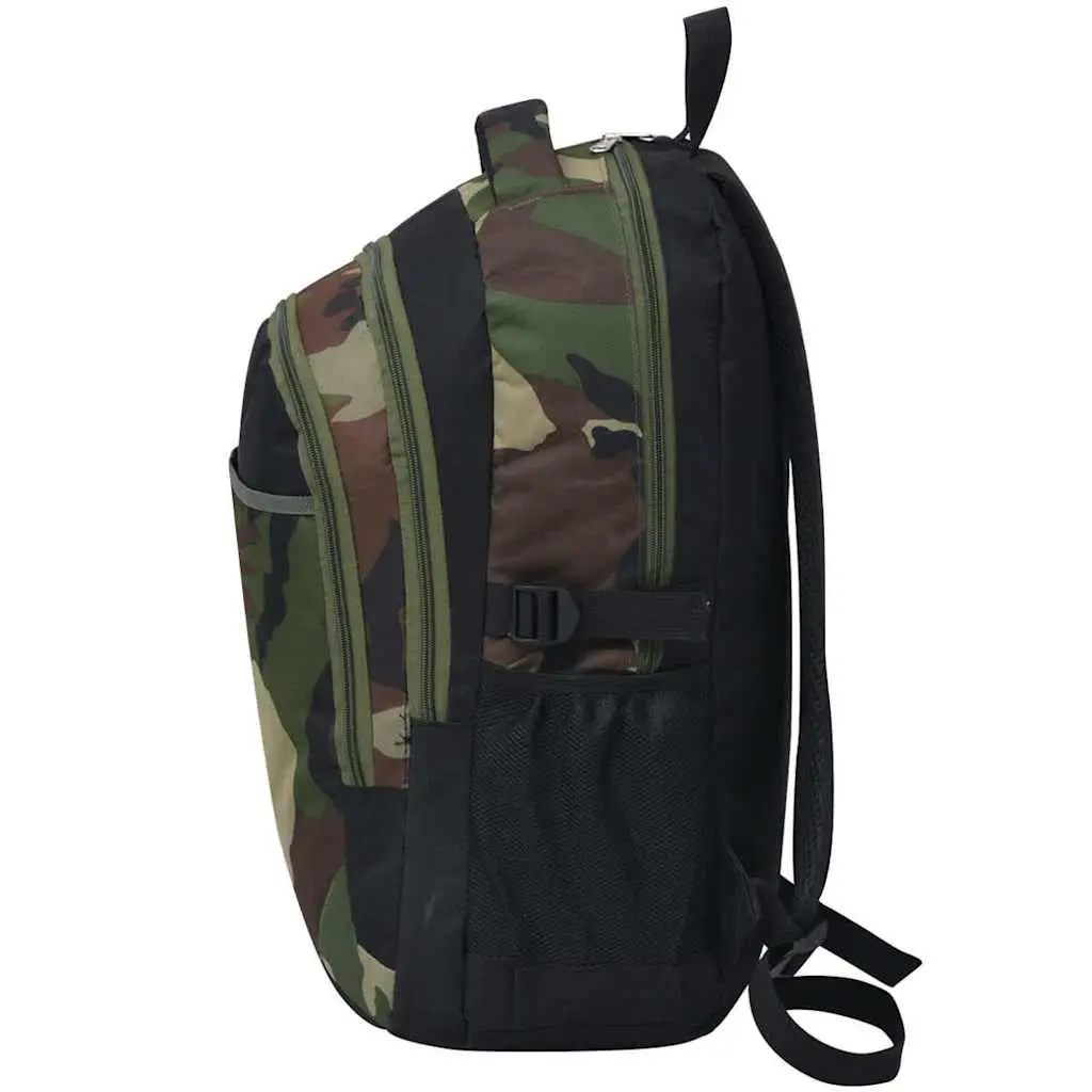 School Backpack Coated 600D Polyester 40L Multicolour Large Capacity Daypack with Compartments