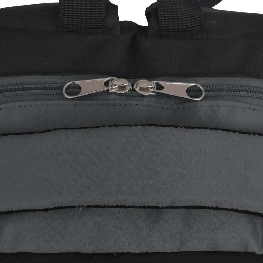 School Backpack Coated 600D Polyester 40L Grey Large Capacity with 3 Compartment and 2 Mesh Side Pockets