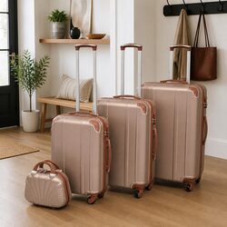 Ideal Luggage Set for Travel Enthusiasts in Pink