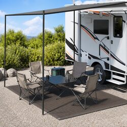 Tent Carpet 250x300 cm Anthracite Outdoor Camping Ground Sheet Rug