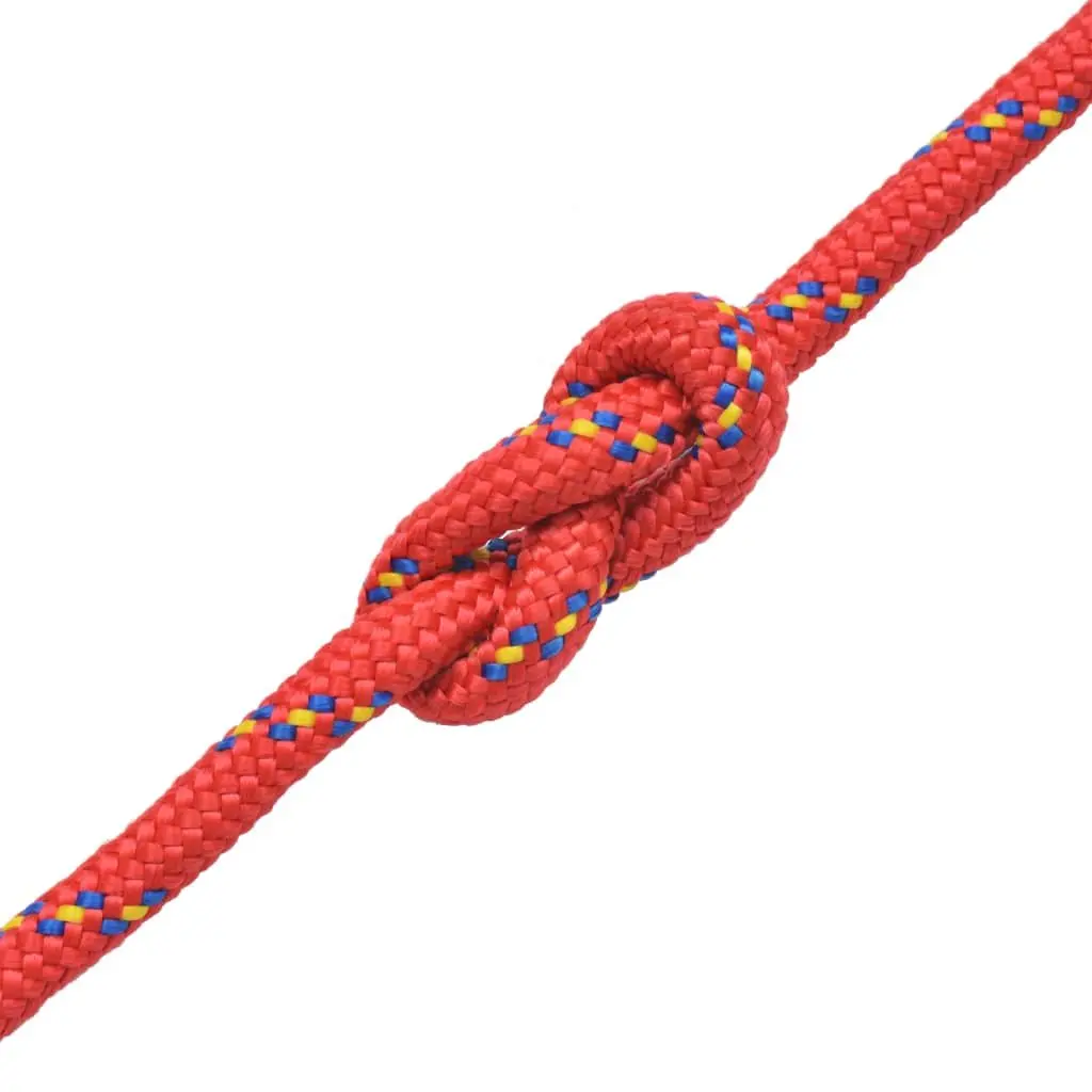 Floating Dock Line Red Polypropylene 12mm 50m Marine Rope for Boating Sailing
