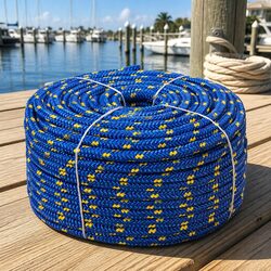 Marine Rope Polypropylene 8mm 100m Blue Sailing Boating Yachting Dock Line