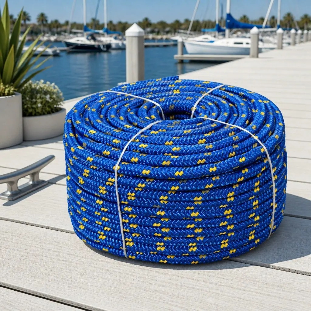Marine Rope Polypropylene 12mm 50m Blue Floating