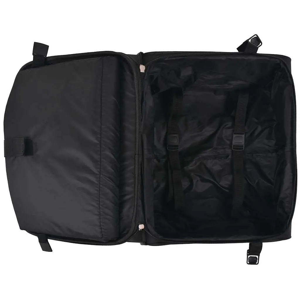 Pilot Trolley Carry-On Suitcase Coated Polyester 2 Wheels Telescopic Handle Black