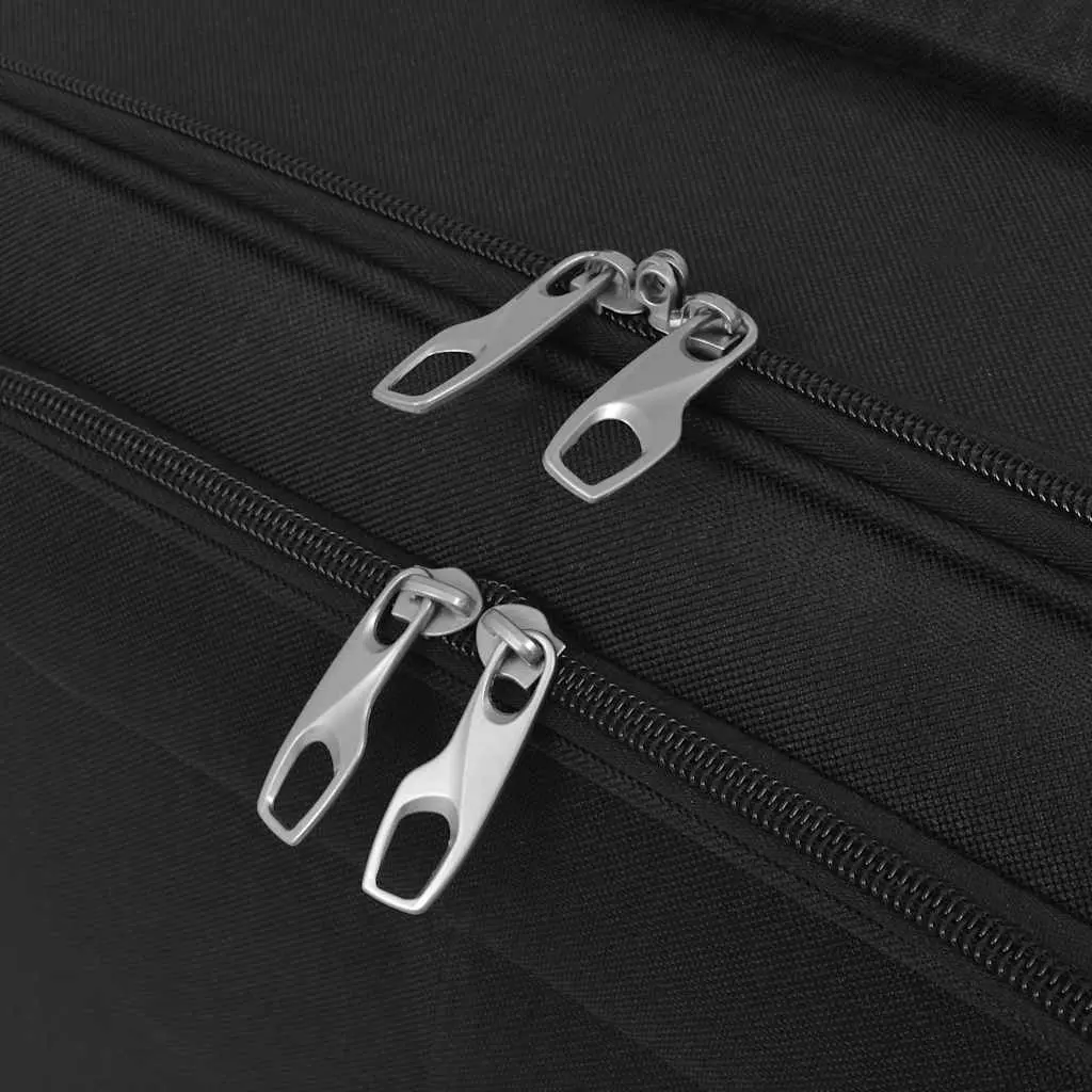 Pilot Trolley Carry-On Suitcase Coated Polyester 2 Wheels Telescopic Handle Black