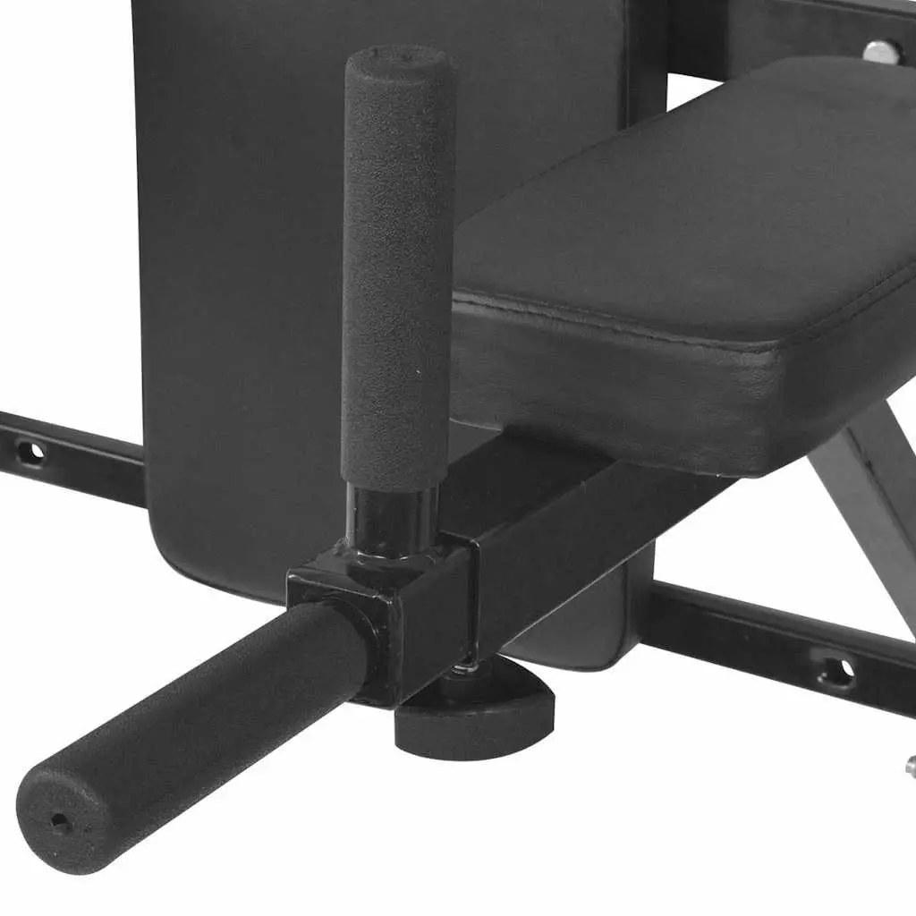 Wall-Mounted Dip Station Strength Training Equipment Adjustable Black