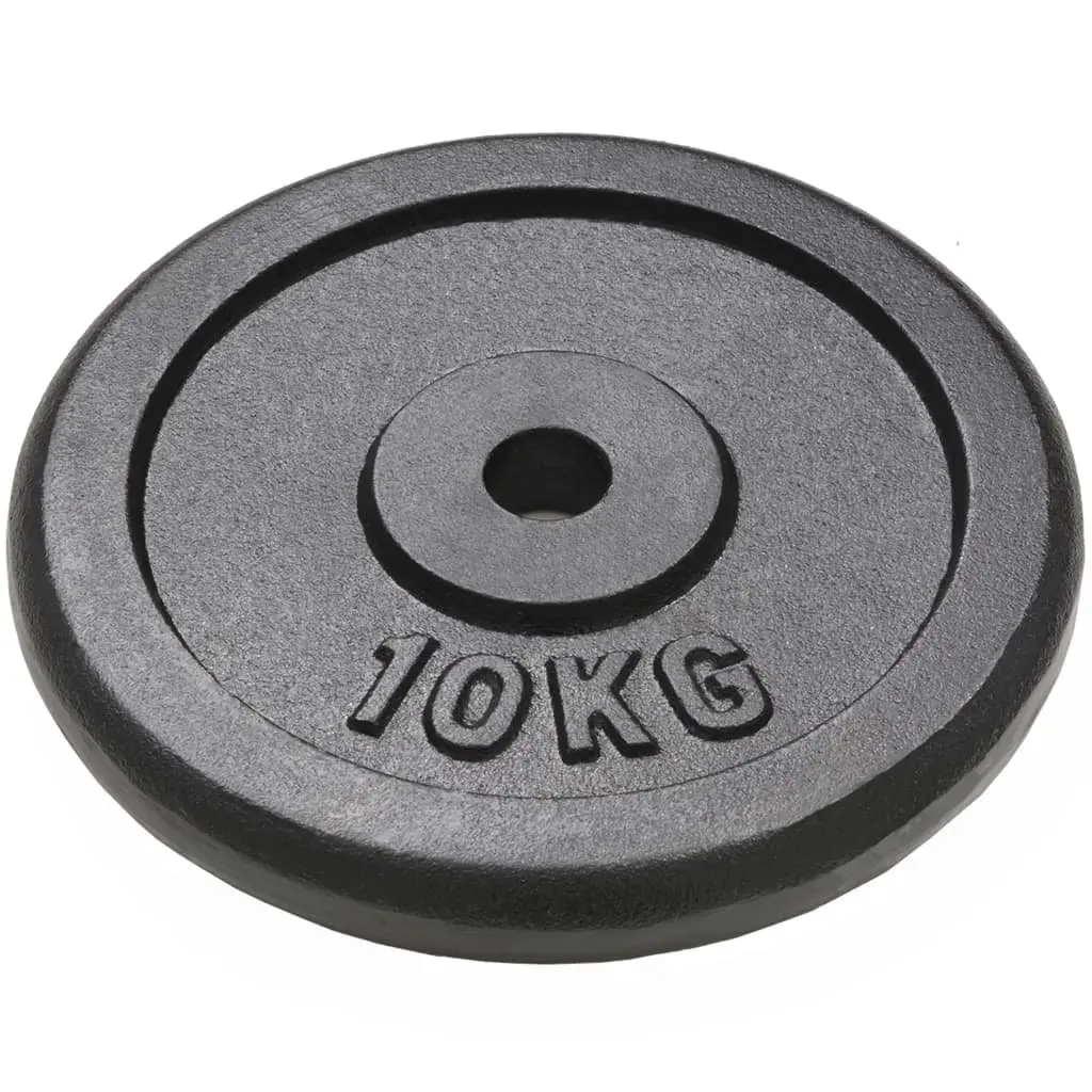Weight Plates Cast Iron 10 kg Black