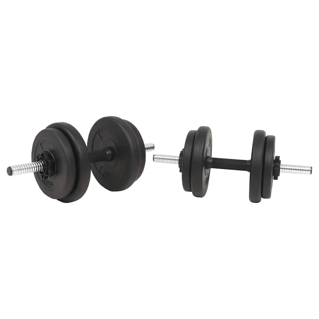Barbell and Dumbbell Set Cement Construction 30kg Black