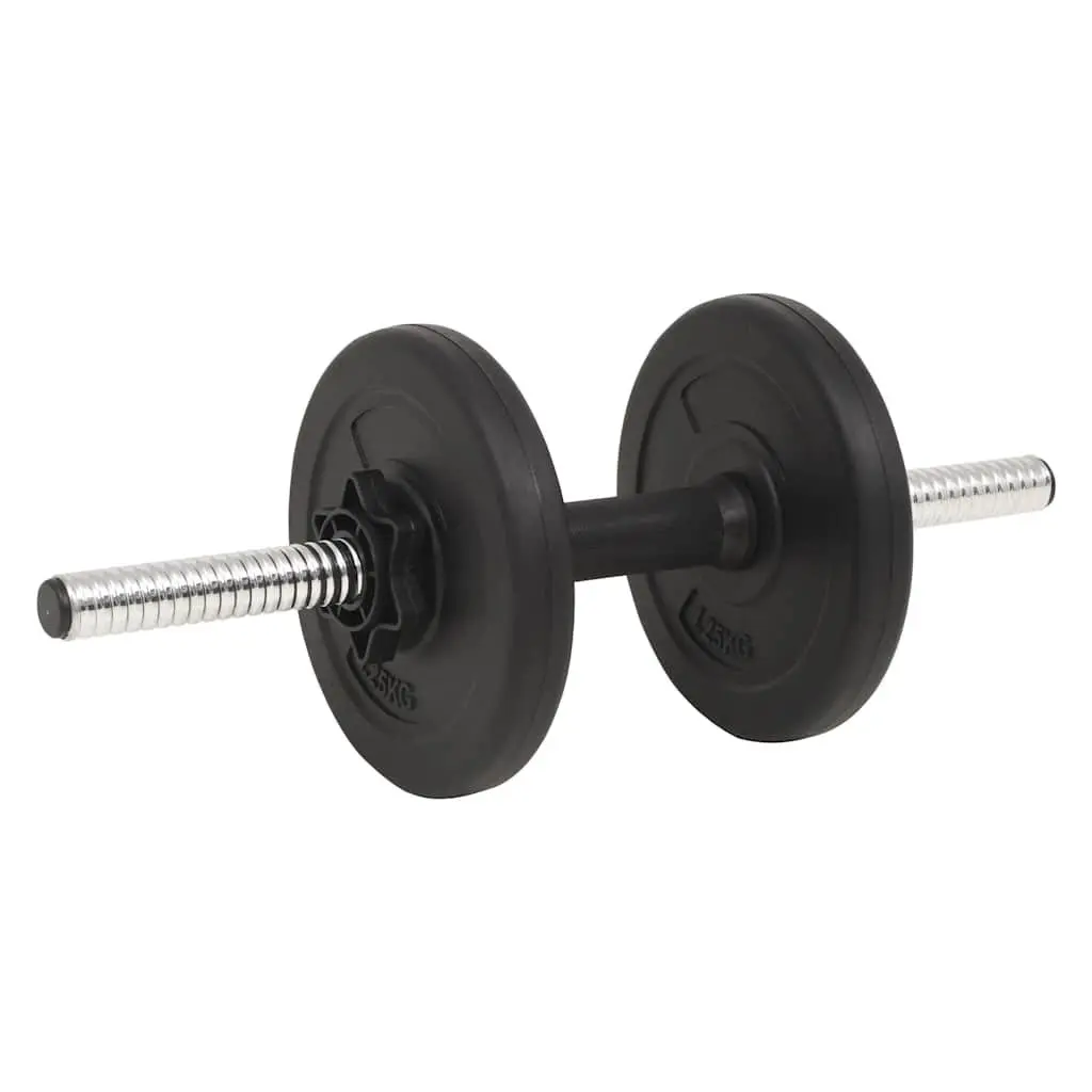 Barbell and Dumbbell Set Cement Construction 30kg Black