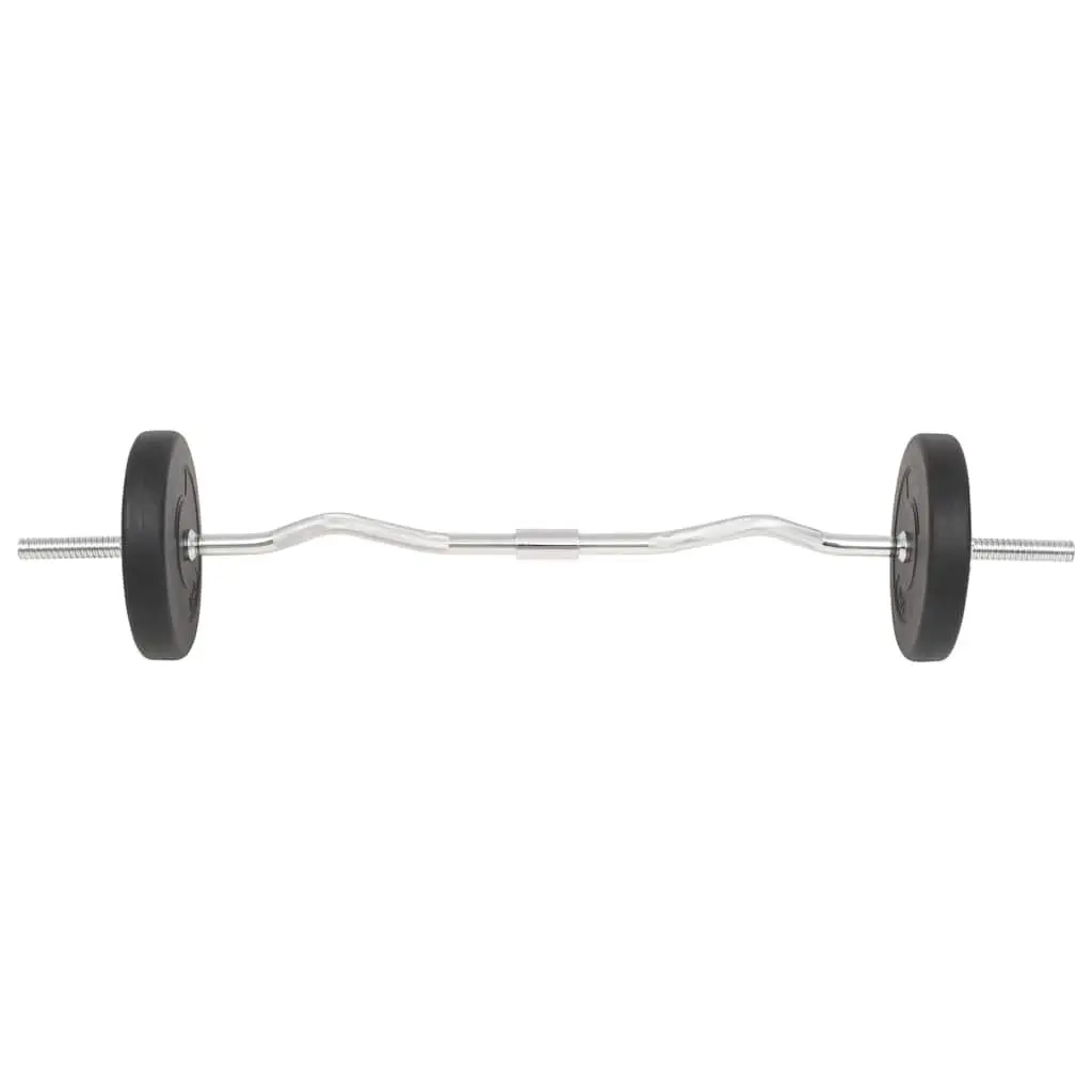 Barbell and Dumbbell Set Cement Construction 30kg Black