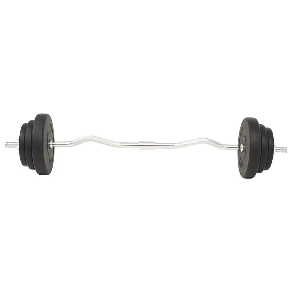 Barbell and Dumbbell Set Cement Construction 30kg Black