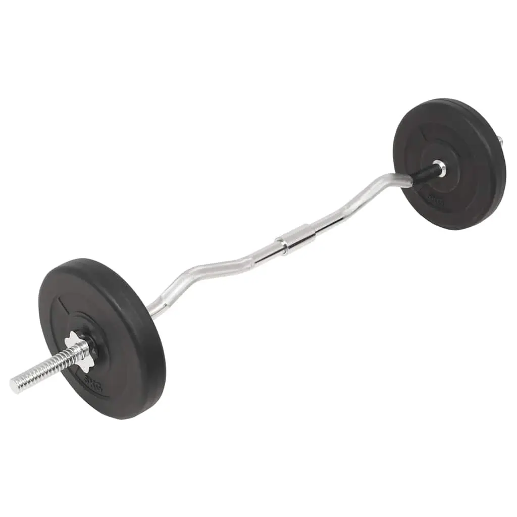 Barbell and Dumbbell Set Cement Construction 30kg Black