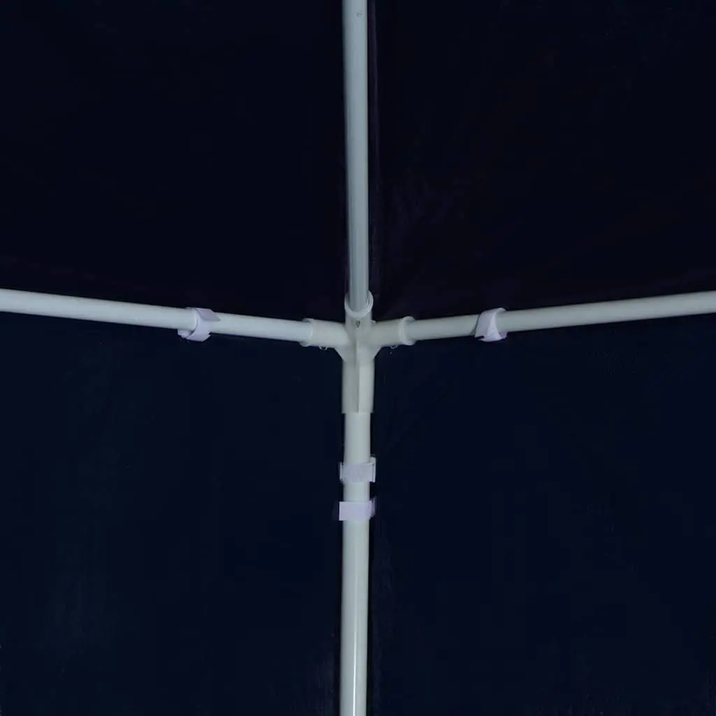 Outdoor Party Tent Canopy Blue Polyethylene 3x12m with Removable Panels and Steel Frame