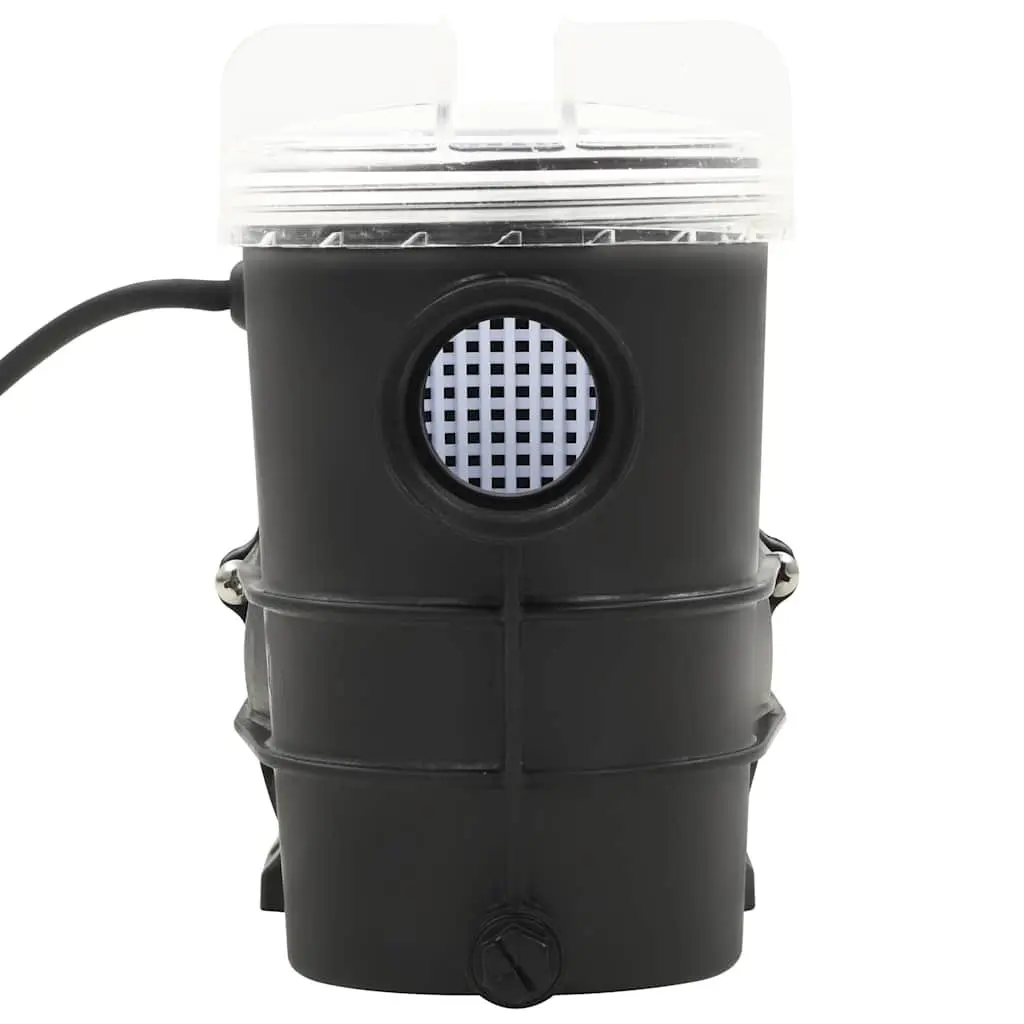 Pool Pump 0.25 HP Black Steel Plastic Construction Above Ground Swimming Circulation System with Timer 8000 L/h
