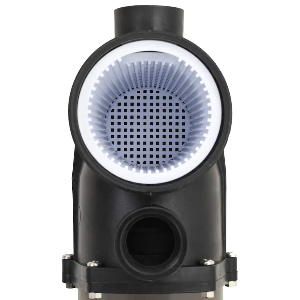 Pool Pump 0.25 HP Black Steel Plastic Construction Above Ground Swimming Circulation System with Timer 8000 L/h
