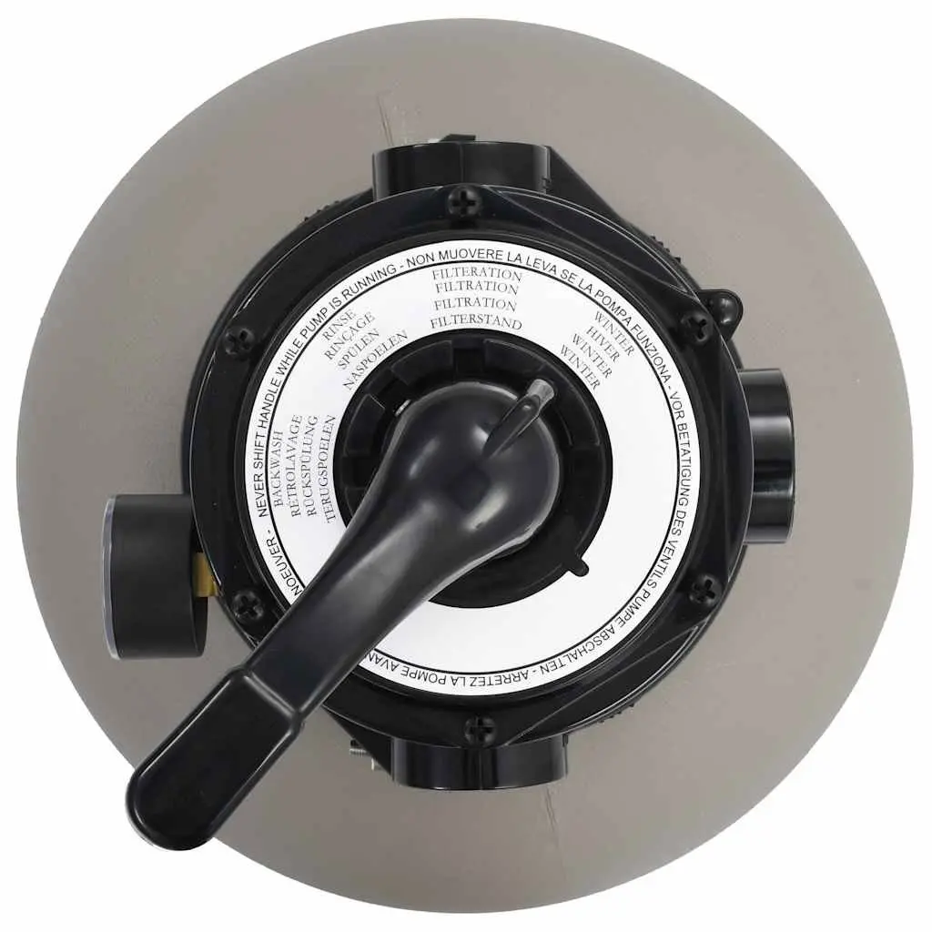 Pool Sand Filter High-Density Polyethylene 350mm Grey 4 Position Multiport Valve